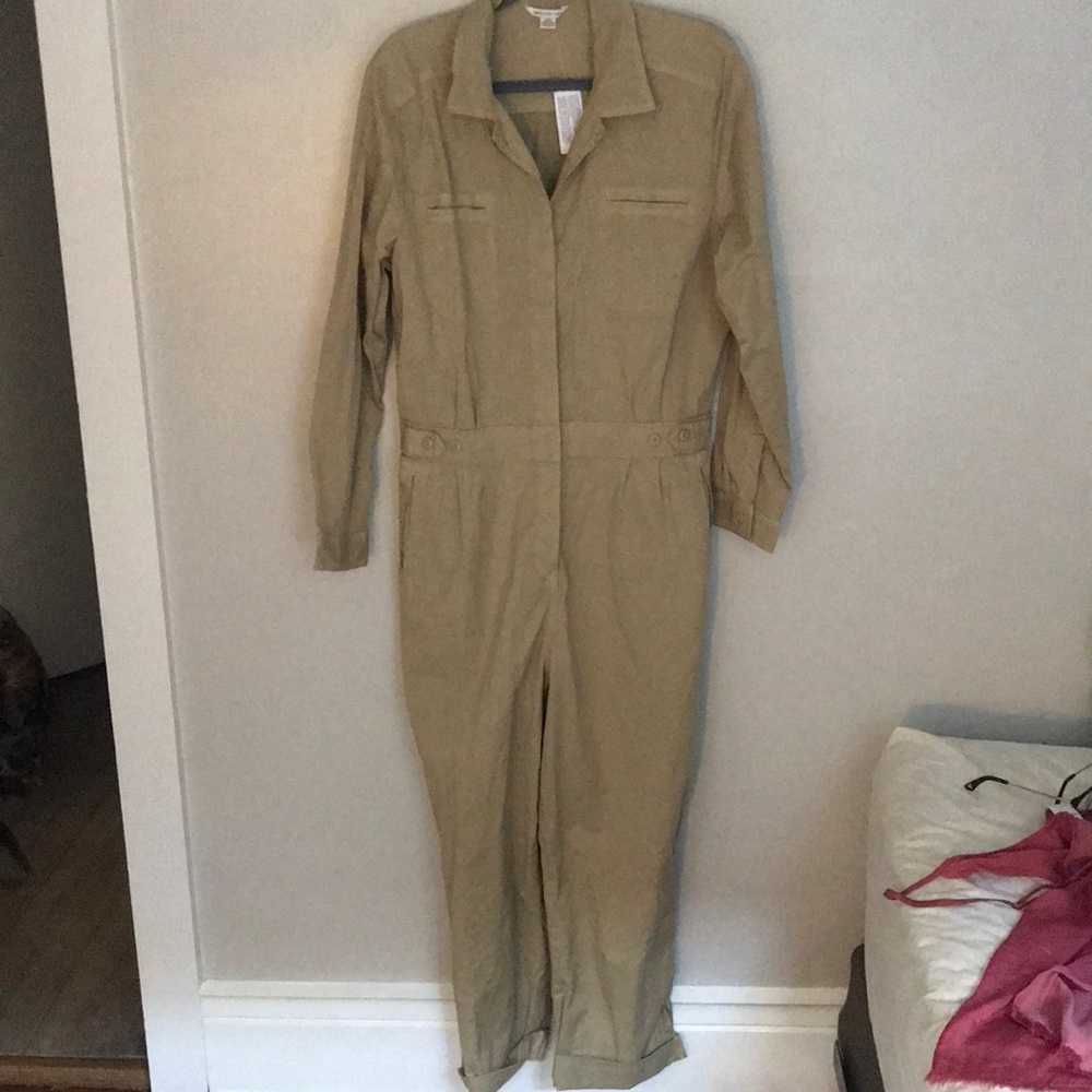 American Eagle Khaki Jumpsuit Size Large